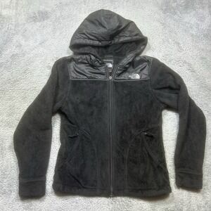 The North Face Oso Hoodie Womens S Black Full Zip Fleece Jacket Cozy ZIPPER PULL